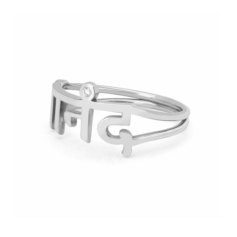 Ananda Sanskrit Ring by Logan Hollowell Jewelry