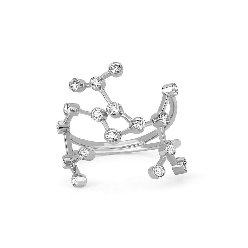 Sagittarius Diamond Constellation Ring White Gold 3  by Logan Hollowell Jewelry