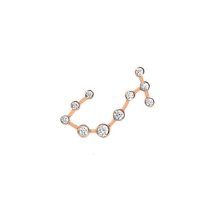 Baby Scorpio Diamond Constellation Studs Rose Gold Single Left  by Logan Hollowell Jewelry