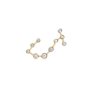 Baby Scorpio Diamond Constellation Studs Yellow Gold Single Left  by Logan Hollowell Jewelry