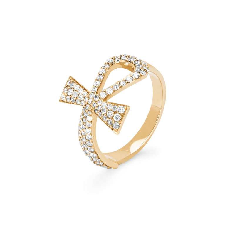 Eternal Ankh Full Pavé Ring | Ready to Ship by Logan Hollowell Jewelry