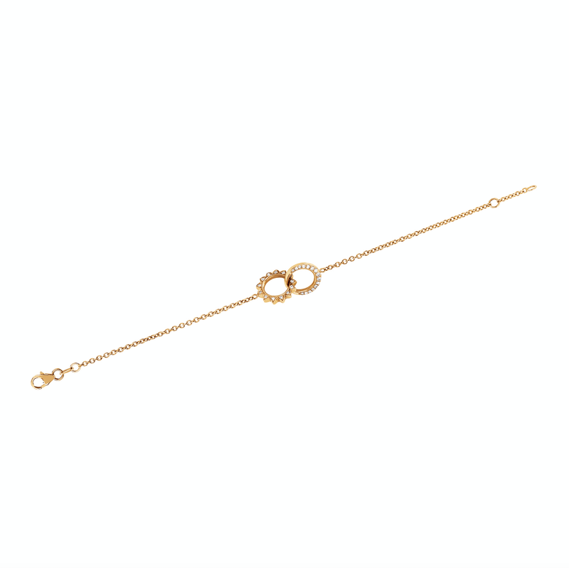 Pavé Diamond Interlocking Unity Bracelet    by Logan Hollowell Jewelry