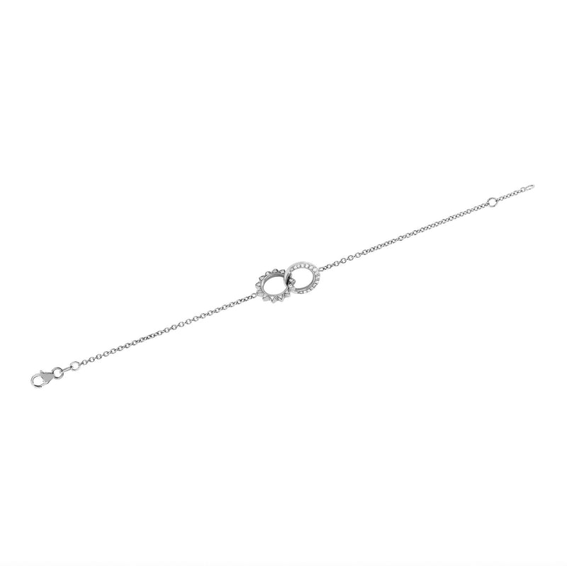 Pavé Diamond Interlocking Unity Bracelet    by Logan Hollowell Jewelry