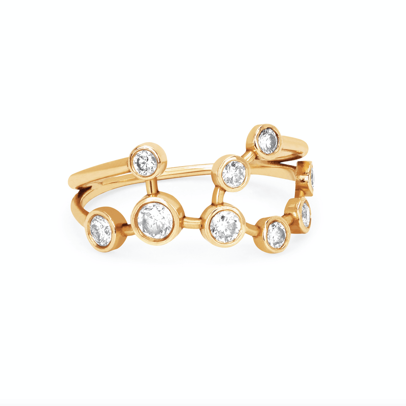 Virgo Diamond Constellation Ring | Ready to Ship Yellow Gold 5.5 by Logan Hollowell Jewelry