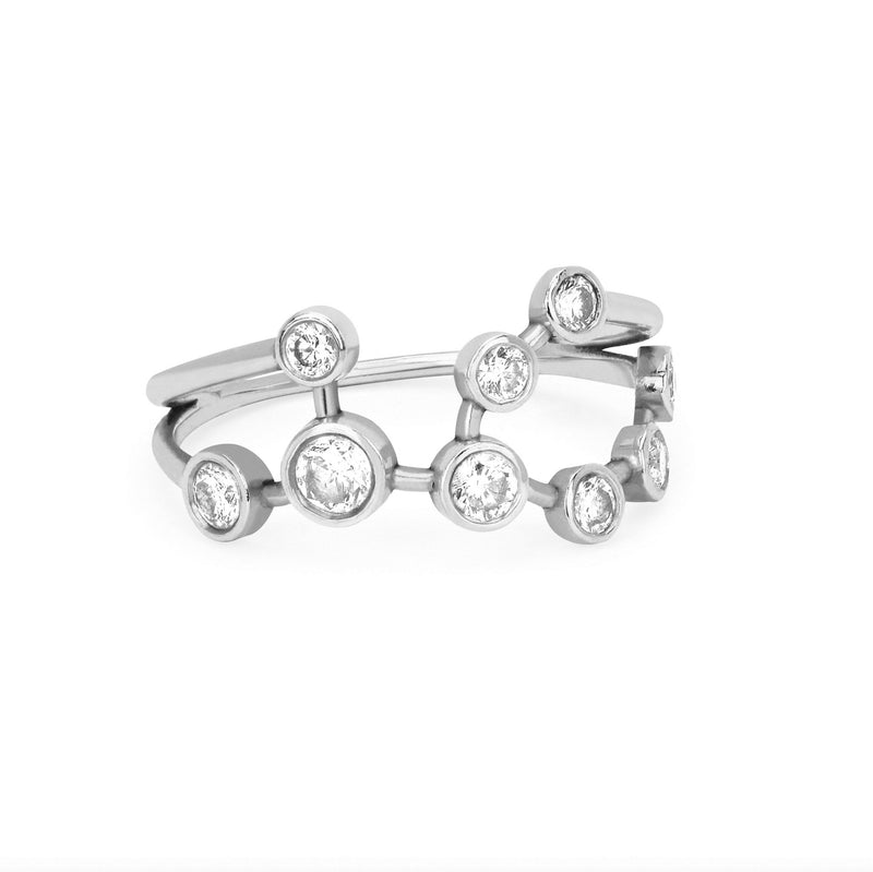 Virgo Diamond Constellation Ring White Gold 3  by Logan Hollowell Jewelry