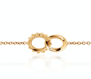 Interlocking Unity Solid Gold Bracelet Yellow Gold   by Logan Hollowell Jewelry