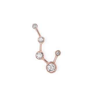Big Dipper Diamond Constellation Earrings Rose Gold Single Right  by Logan Hollowell Jewelry