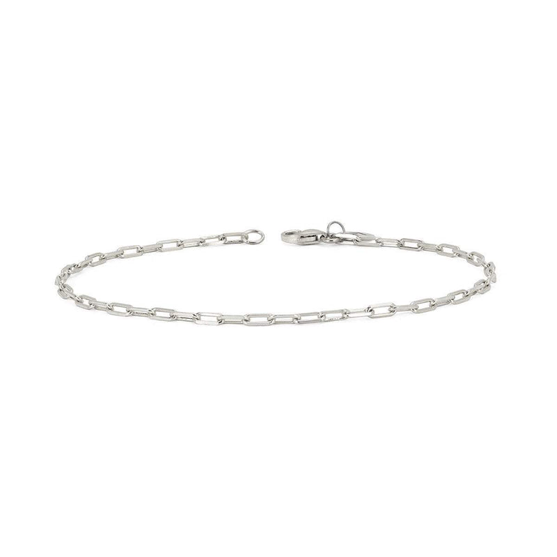 Petite Alchemy Link Bracelet White Gold 7" by Logan Hollowell Jewelry