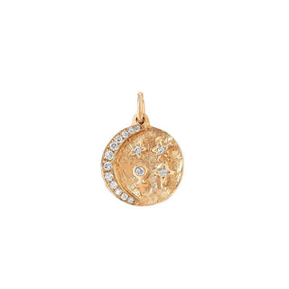 Baby Divine Feminine Alchemy Coin Charm Rose Gold   by Logan Hollowell Jewelry