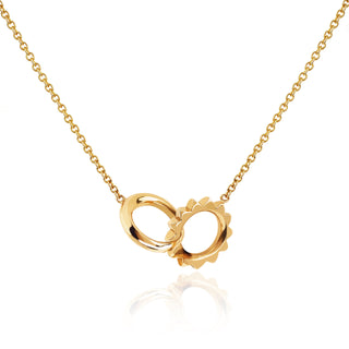Solid Interlocking Unity Necklace Yellow Gold   by Logan Hollowell Jewelry