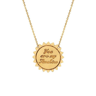 Custom Classic "You Are My Sunshine" Four Initial Necklace with Star Set Diamond    by Logan Hollowell Jewelry