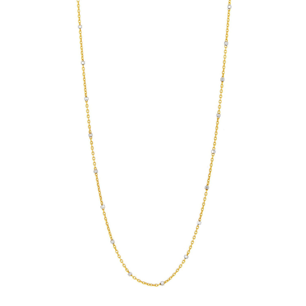 Two Toned Twinkle Choker Yellow Gold 14-15"  by Logan Hollowell Jewelry