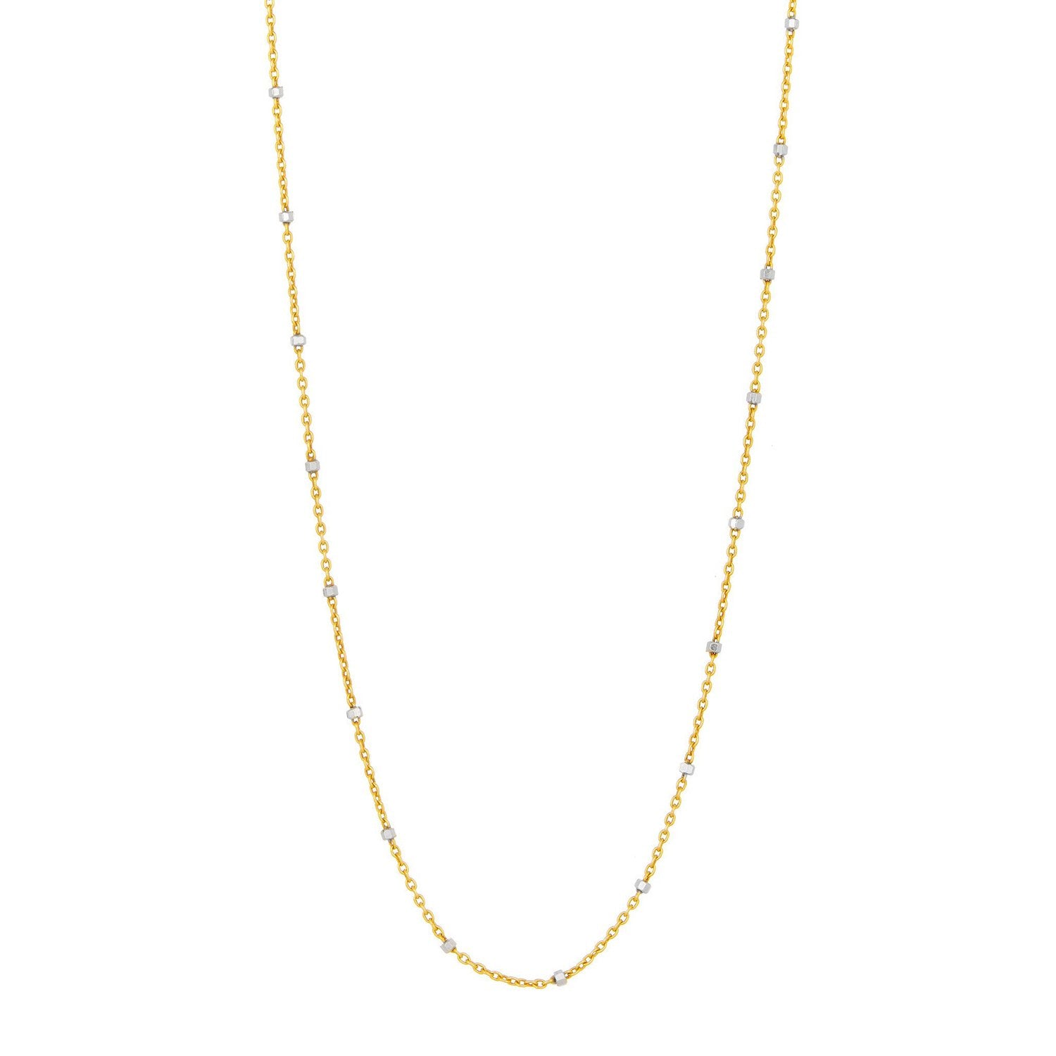 Two Toned Twinkle Choker Yellow Gold 14-15"  by Logan Hollowell Jewelry