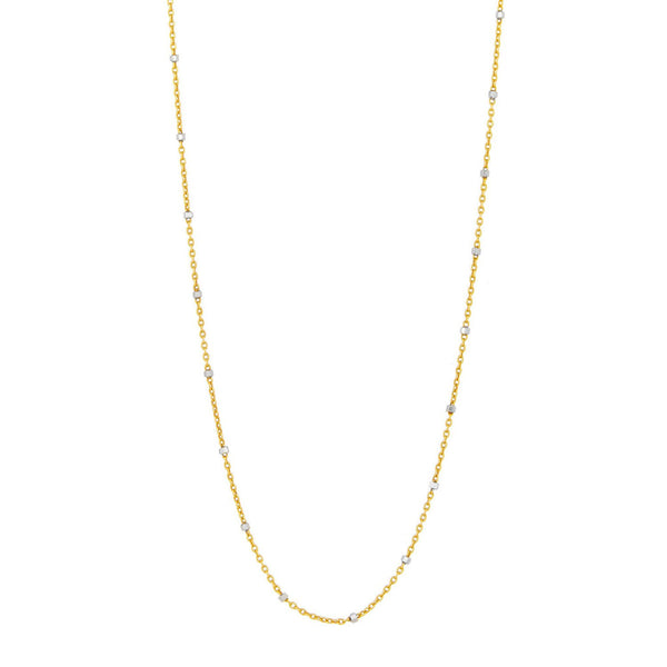 Two Toned Twinkle Choker Yellow Gold 14-15"  by Logan Hollowell Jewelry