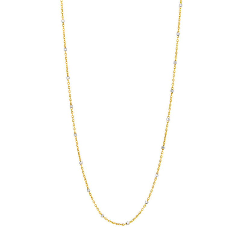 Two Toned Twinkle Choker Yellow Gold 14-15"  by Logan Hollowell Jewelry