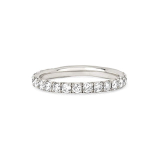 French Pavé Diamond Wilderness Band 4 White Gold  by Logan Hollowell Jewelry