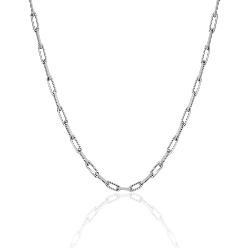 Alchemy Link Necklace | Ready to Ship White Gold 16" Solid by Logan Hollowell Jewelry