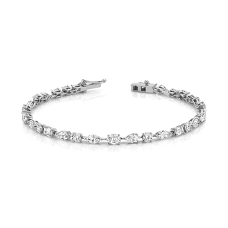 Diana Diamond Bracelet 6" White Gold  by Logan Hollowell Jewelry