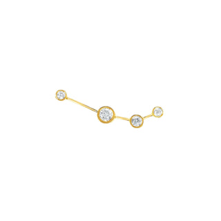 Baby Aries Diamond Constellation Stud | Ready to Ship Yellow Gold Single Right  by Logan Hollowell Jewelry