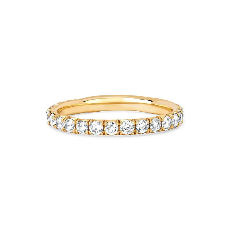 French Pavé Diamond Wilderness Band | Ready to Ship Yellow Gold 5 by Logan Hollowell Jewelry