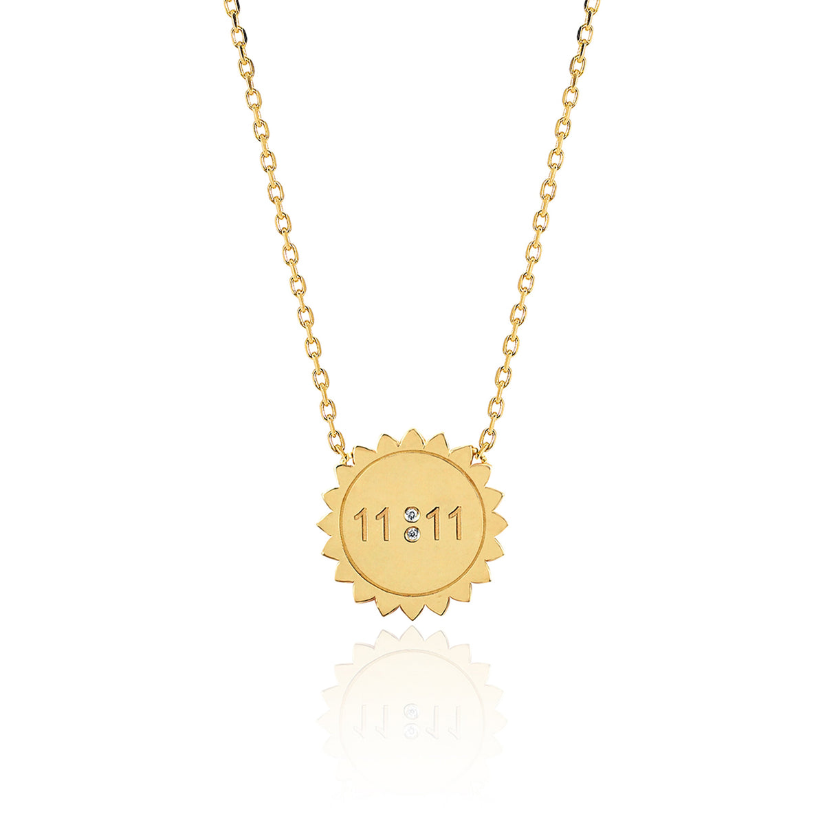 Mini 11:11 Sunshine Necklace | Ready to Ship Yellow Gold 16" by Logan Hollowell Jewelry