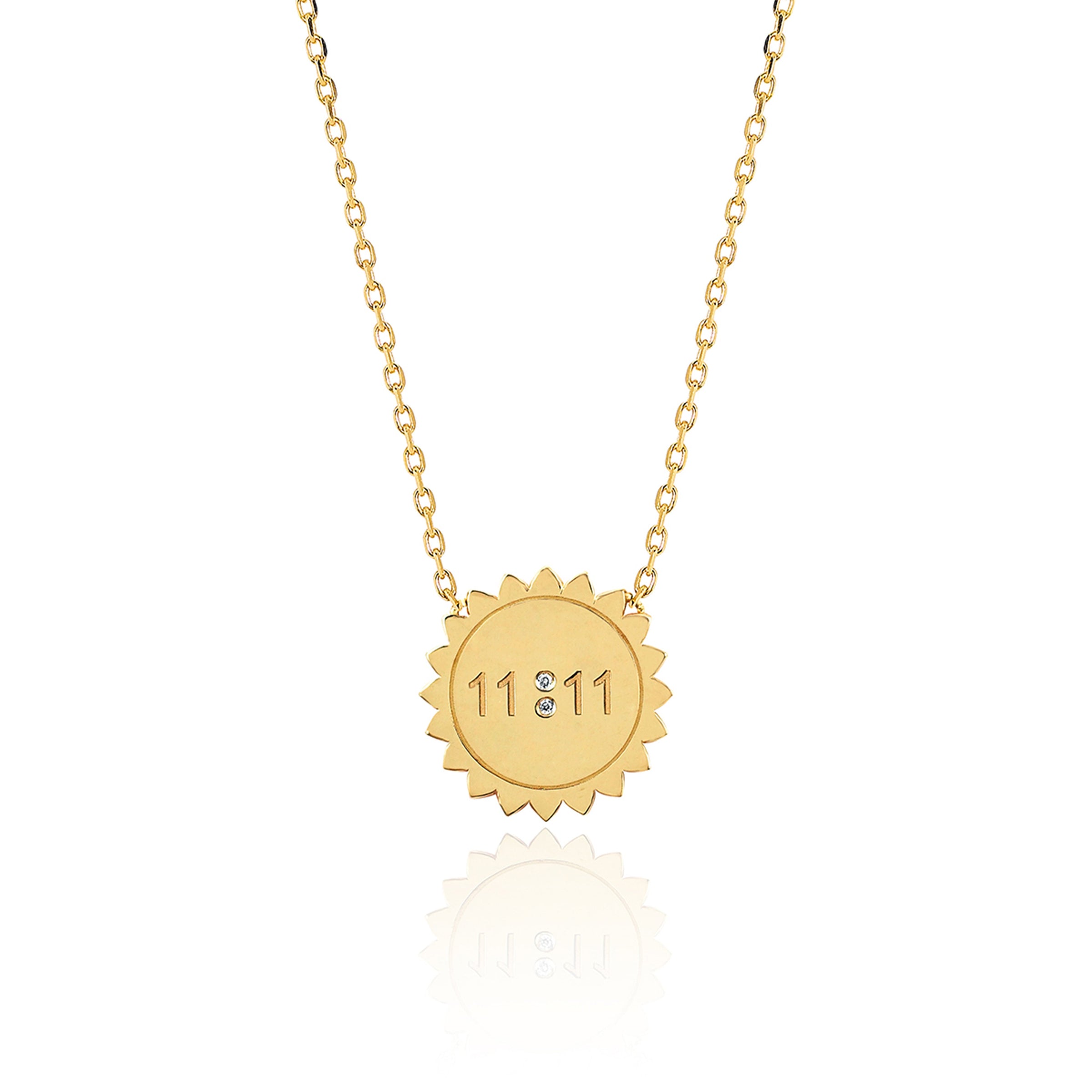 Mini 11:11 Sunshine Necklace | Ready to Ship Yellow Gold 16" by Logan Hollowell Jewelry