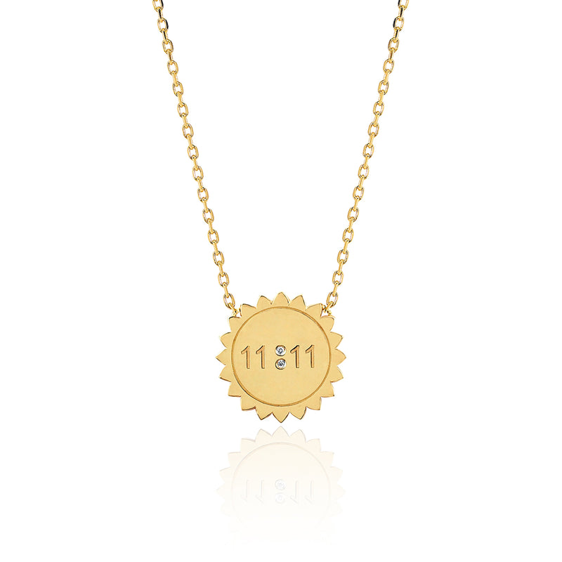 Mini 11:11 Sunshine Necklace | Ready to Ship Yellow Gold 16" by Logan Hollowell Jewelry