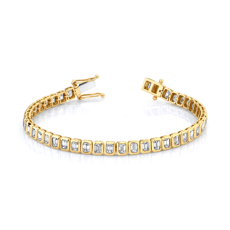 Emerald Cut Diamond Tennis Bracelet – Logan Hollowell