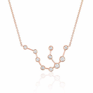 Aquarius Constellation Necklace Rose Gold   by Logan Hollowell Jewelry