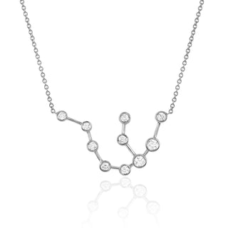 Aquarius Constellation Necklace White Gold   by Logan Hollowell Jewelry