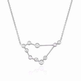 Capricorn Constellation Necklace White Gold   by Logan Hollowell Jewelry