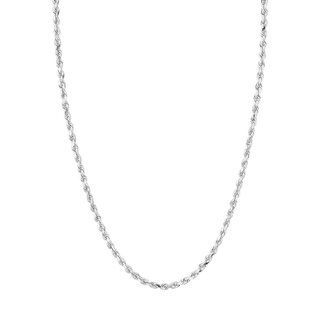 Golden Rope Chain 16" White Gold  by Logan Hollowell Jewelry
