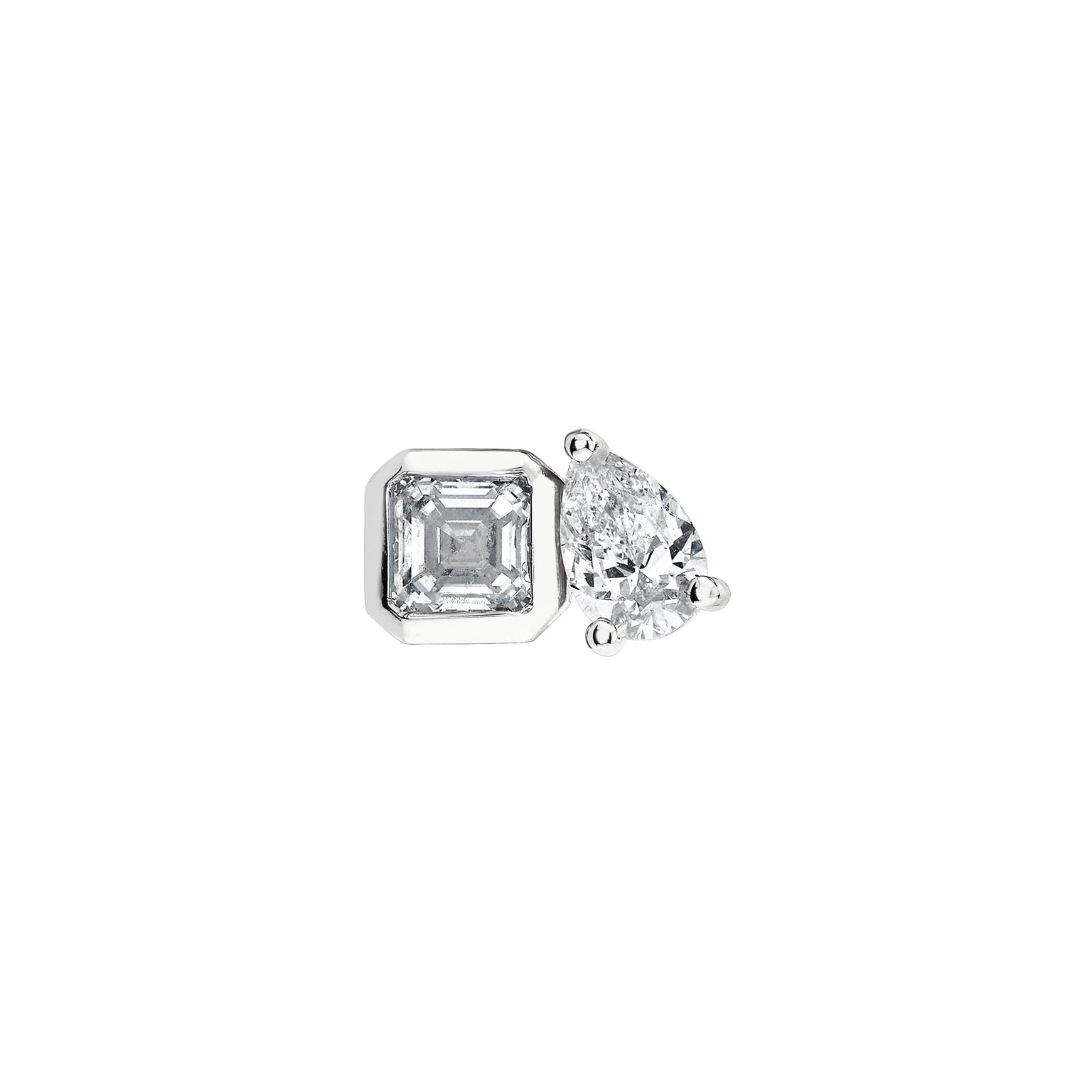 Lovers Duet Diamond Studs by Logan Hollowell Jewelry