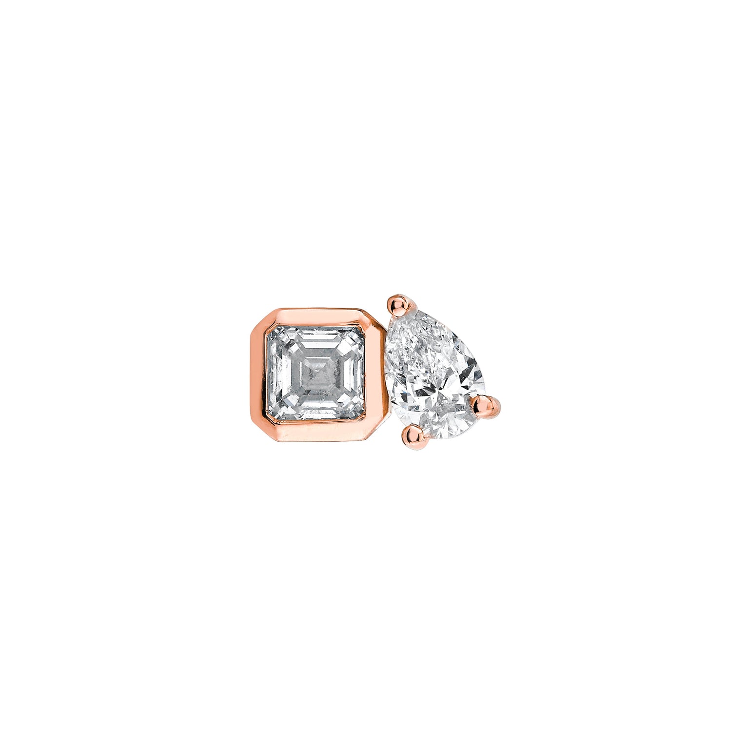 Lovers Duet Diamond Studs by Logan Hollowell Jewelry