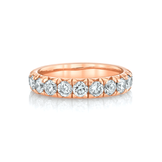 French Pavé Diamond Cloud Fit Band 4 Rose Gold  by Logan Hollowell Jewelry