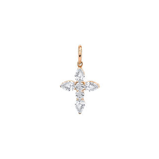 Large Diamond Faith Pendant Pendant Only Rose Gold  by Logan Hollowell Jewelry