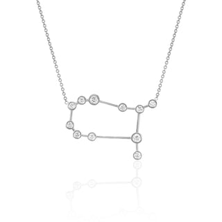 Gemini Constellation Necklace White Gold   by Logan Hollowell Jewelry