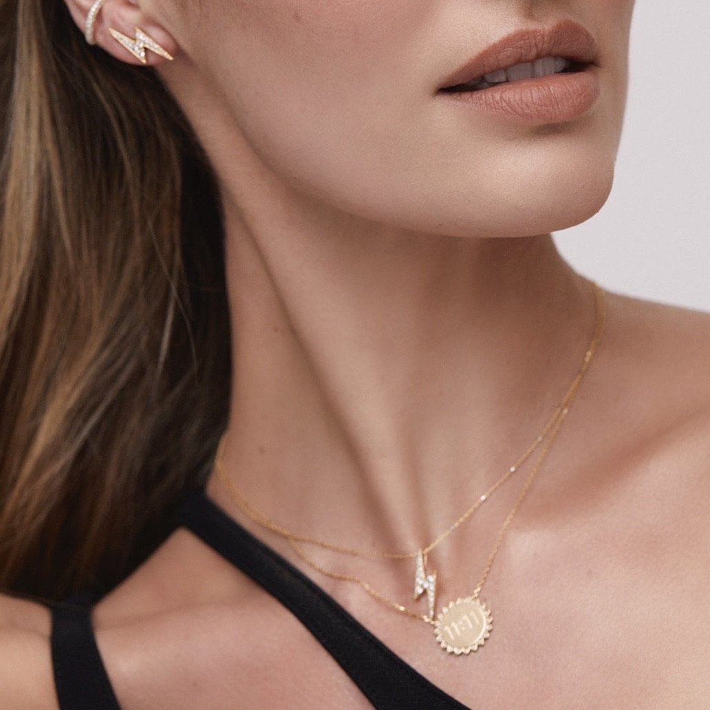Classic 11:11 Sunshine Necklace with Diamonds by Logan Hollowell Jewelry