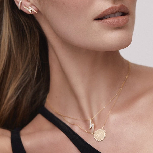Classic 11:11 Sunshine Necklace with Diamonds by Logan Hollowell Jewelry