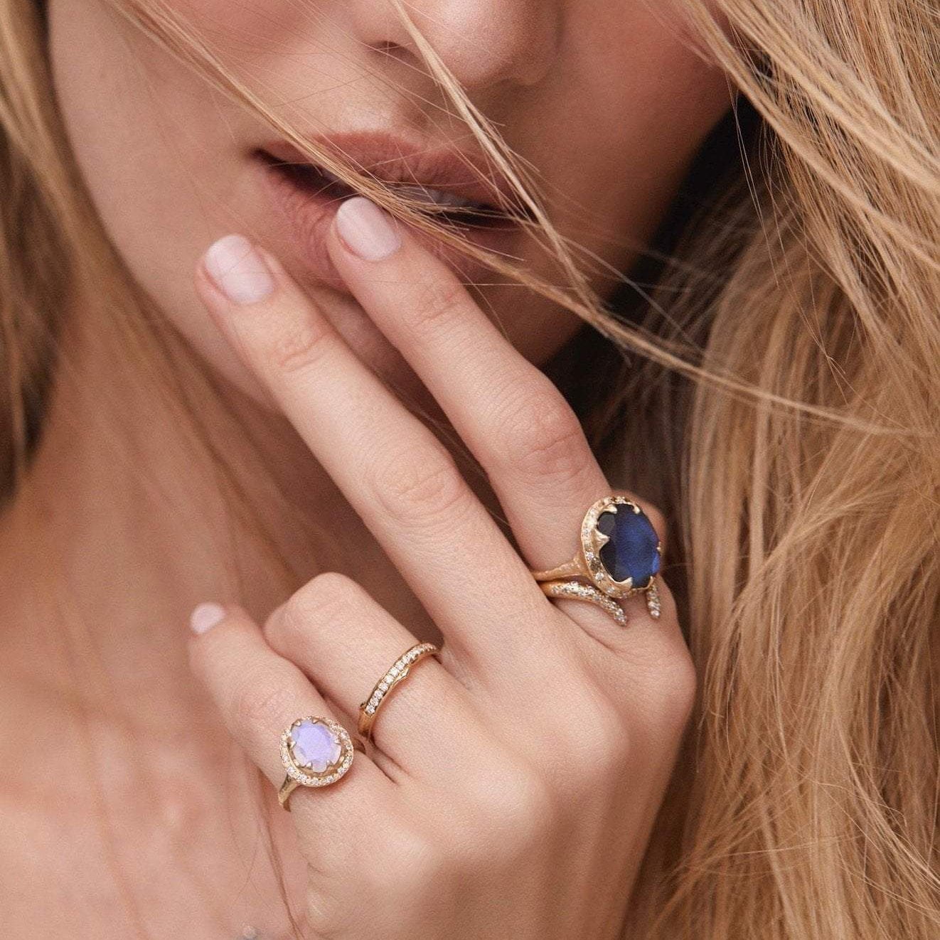 Rose Thorn Pavé Diamond Band – Logan Hollowell