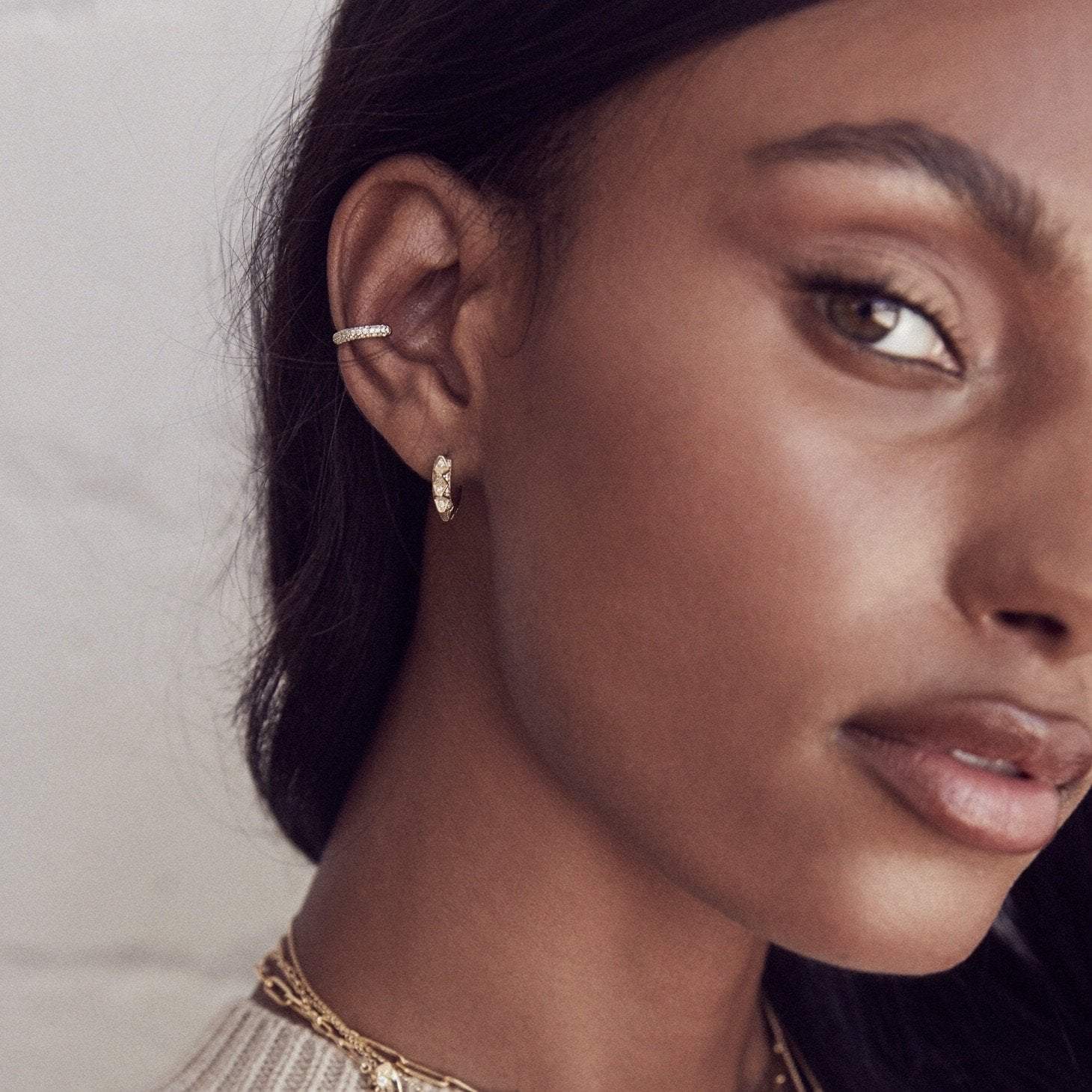 Diamond ear cuff earrings Clearance