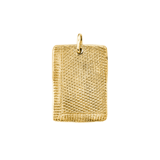 Textured Alchemy Plate Pendant Yellow Gold   by Logan Hollowell Jewelry