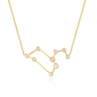 Leo Constellation Necklace Yellow Gold   by Logan Hollowell Jewelry