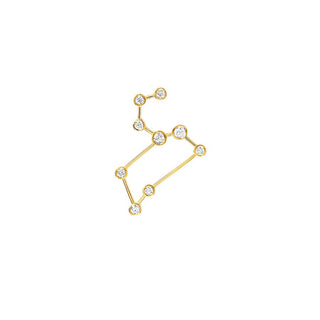 Classic Leo Constellation Stud | Ready to Ship Yellow Gold Single Right  by Logan Hollowell Jewelry