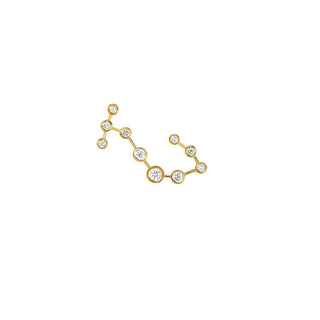 Classic Scorpio Constellation Stud | Ready to Ship Yellow Gold Single Right  by Logan Hollowell Jewelry