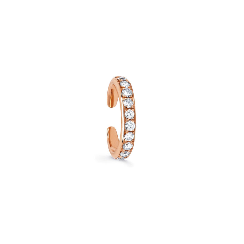 Single Row Diamond Ear Cuff Rose Gold   by Logan Hollowell Jewelry