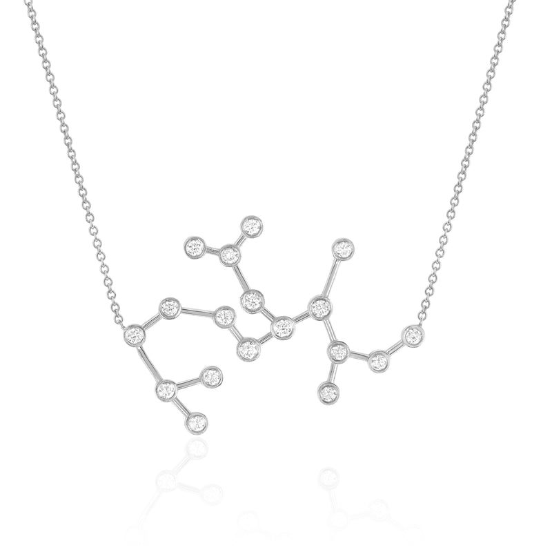 Sagittarius Constellation Necklace White Gold   by Logan Hollowell Jewelry