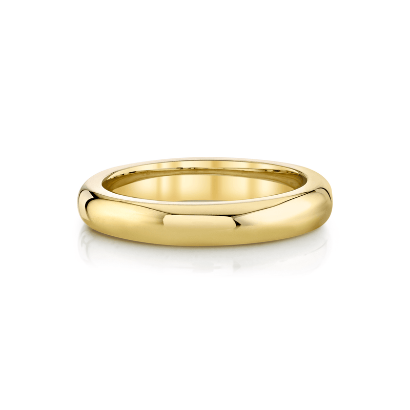 Solid Cloud Fit Band Yellow Gold 4  by Logan Hollowell Jewelry