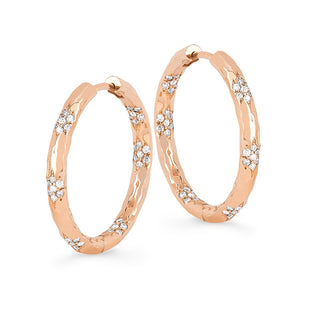 Sevenfold Diamond Hoops Large Rose Gold   by Logan Hollowell Jewelry